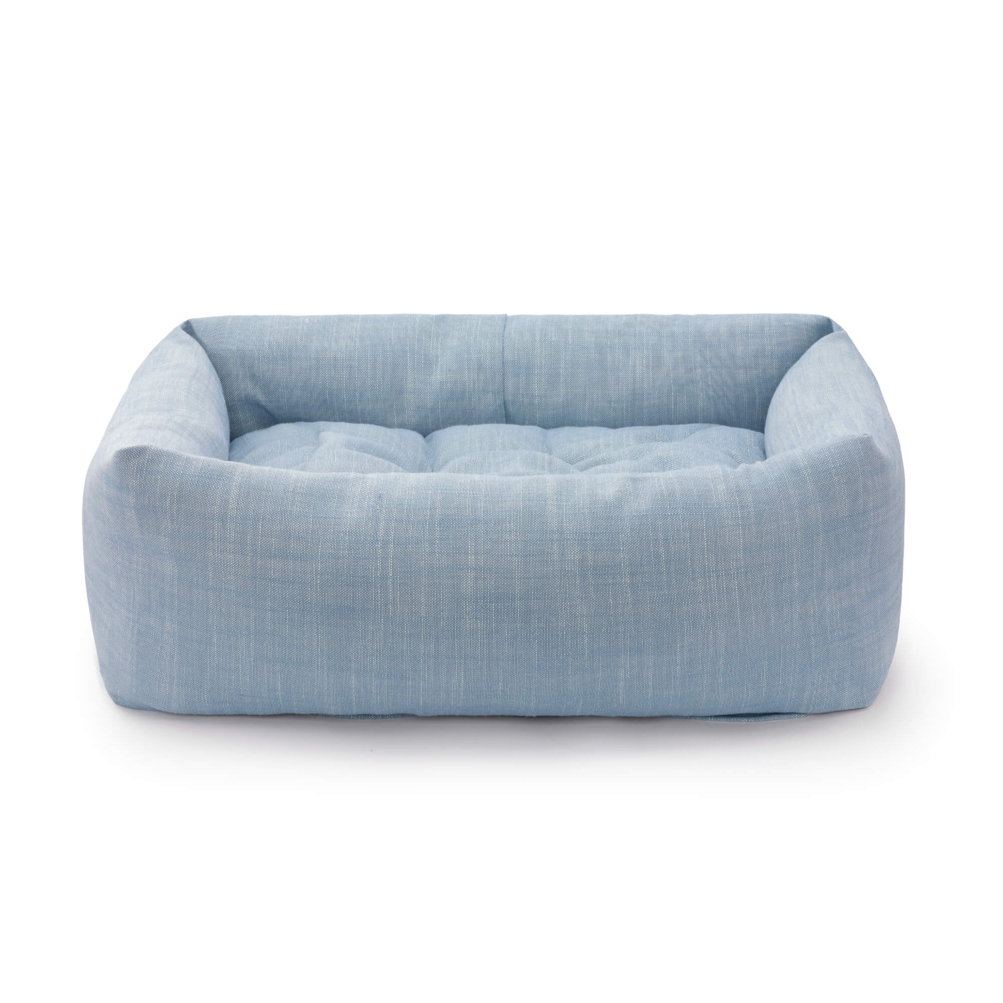 Chambray Blue Bolster Dog Bed