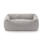 Charcoal Stripe Bolster Dog Bed
