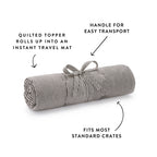 Charcoal Stripe Bolster Dog Bed