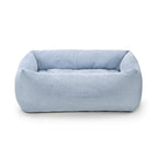 Lake Blue Stripe Bolster Dog Bed