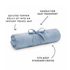 Lake Blue Stripe Bolster Dog Bed