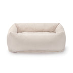 Mushroom Brown Stripe Bolster Dog Bed