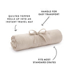 Mushroom Brown Stripe Bolster Dog Bed