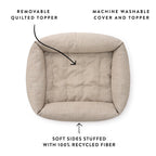 Mushroom Brown Bolster Dog Bed