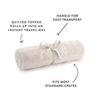 Natural Recycled Faux Fur Bolster Dog Bed