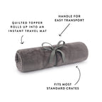 Smoky Gray Recycled Faux Fur Bolster Dog Bed