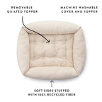Oatmeal Bolster Dog Bed
