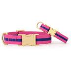 Sloane Striped Webbing Dog Collar
