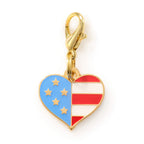 I Heart America Collar Charm