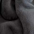 Smoky Gray Recycled Faux Fur Dog Bed