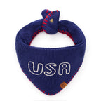 Navy Blue USA Knit Dog Bandana