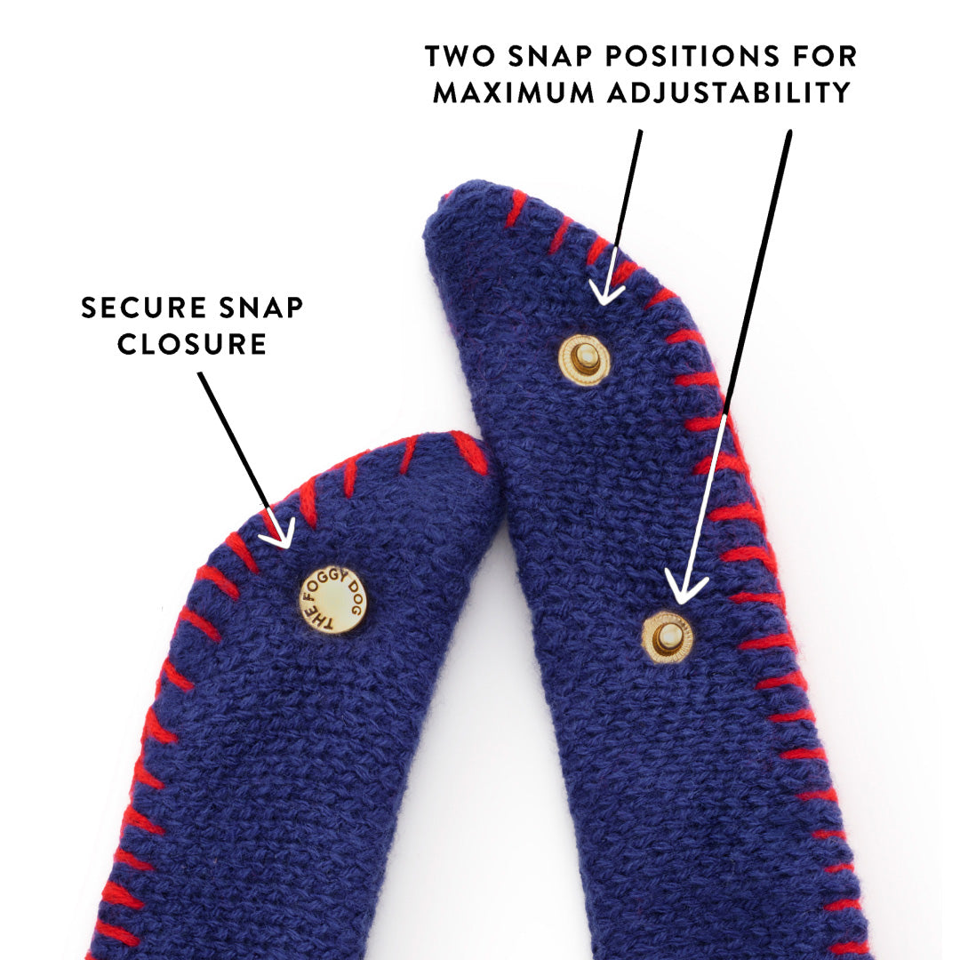 Navy Blue USA Knit Dog Bandana