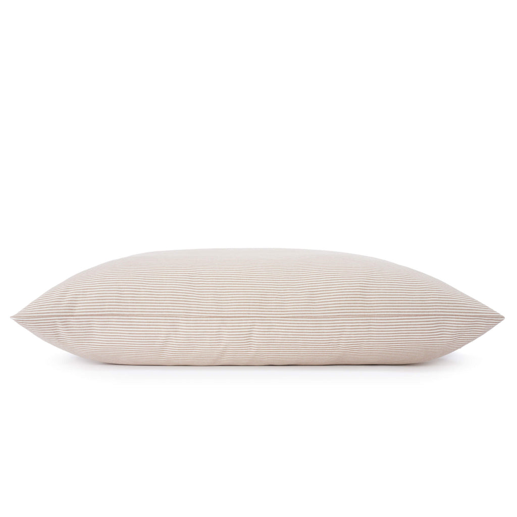 Mushroom Brown Stripe Dog Bed