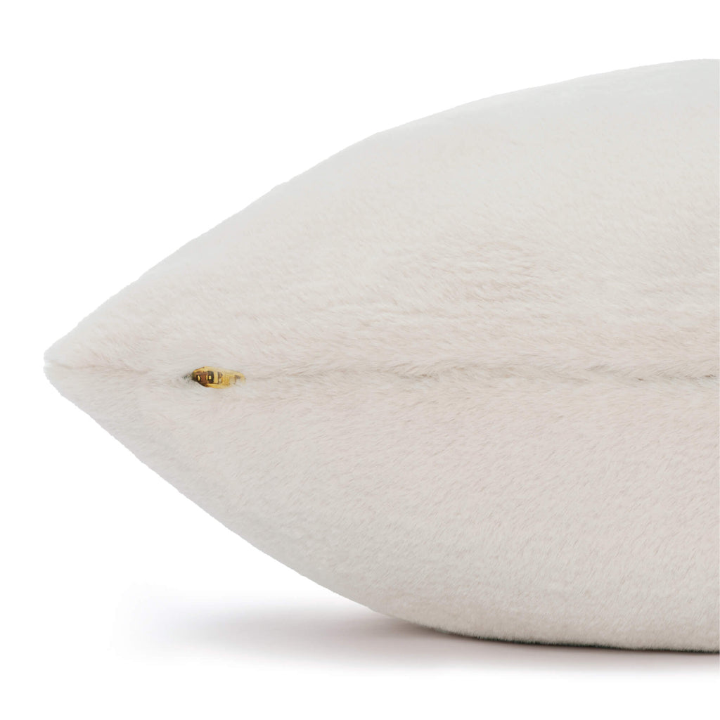 Natural Recycled Faux Fur Dog Bed