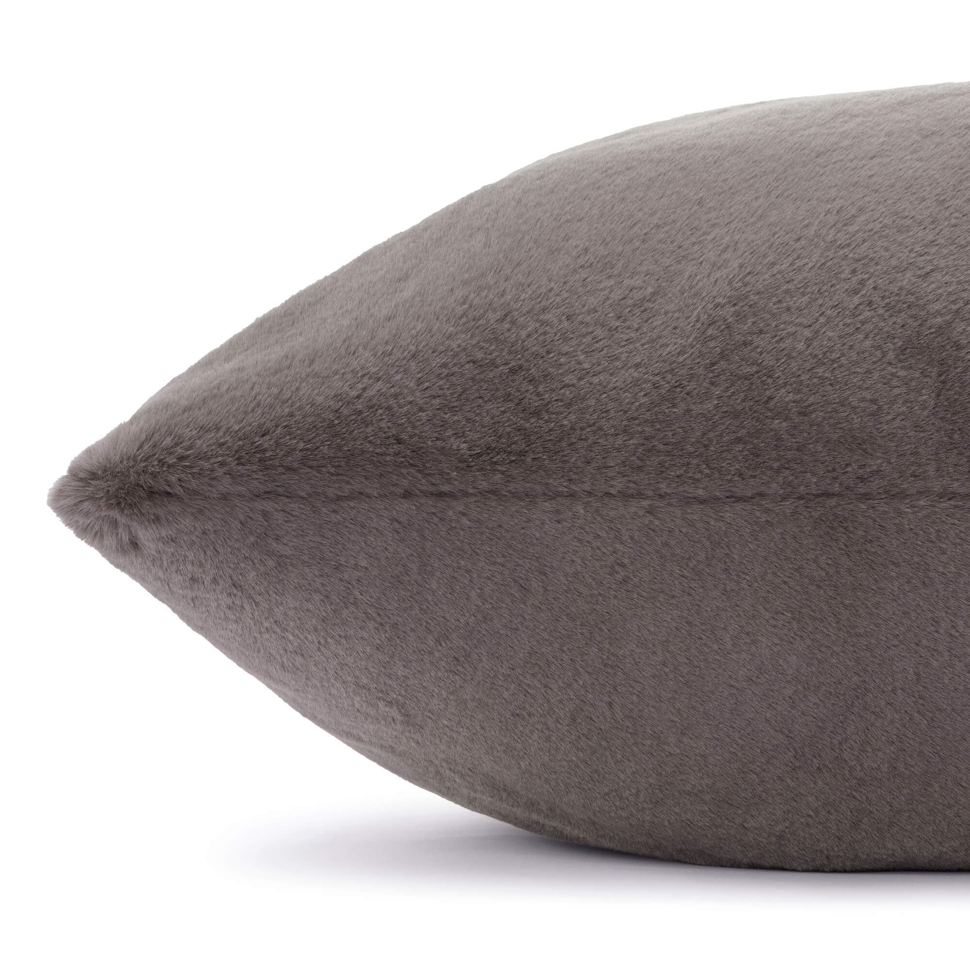 Smoky Gray Recycled Faux Fur Dog Bed