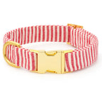Red Stripe Dog Collar