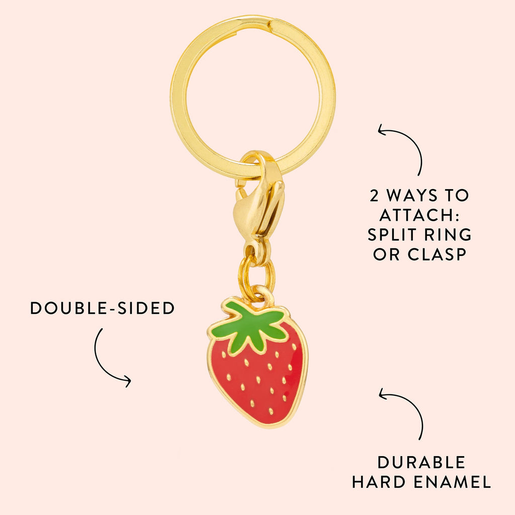 Strawberry Collar Charm