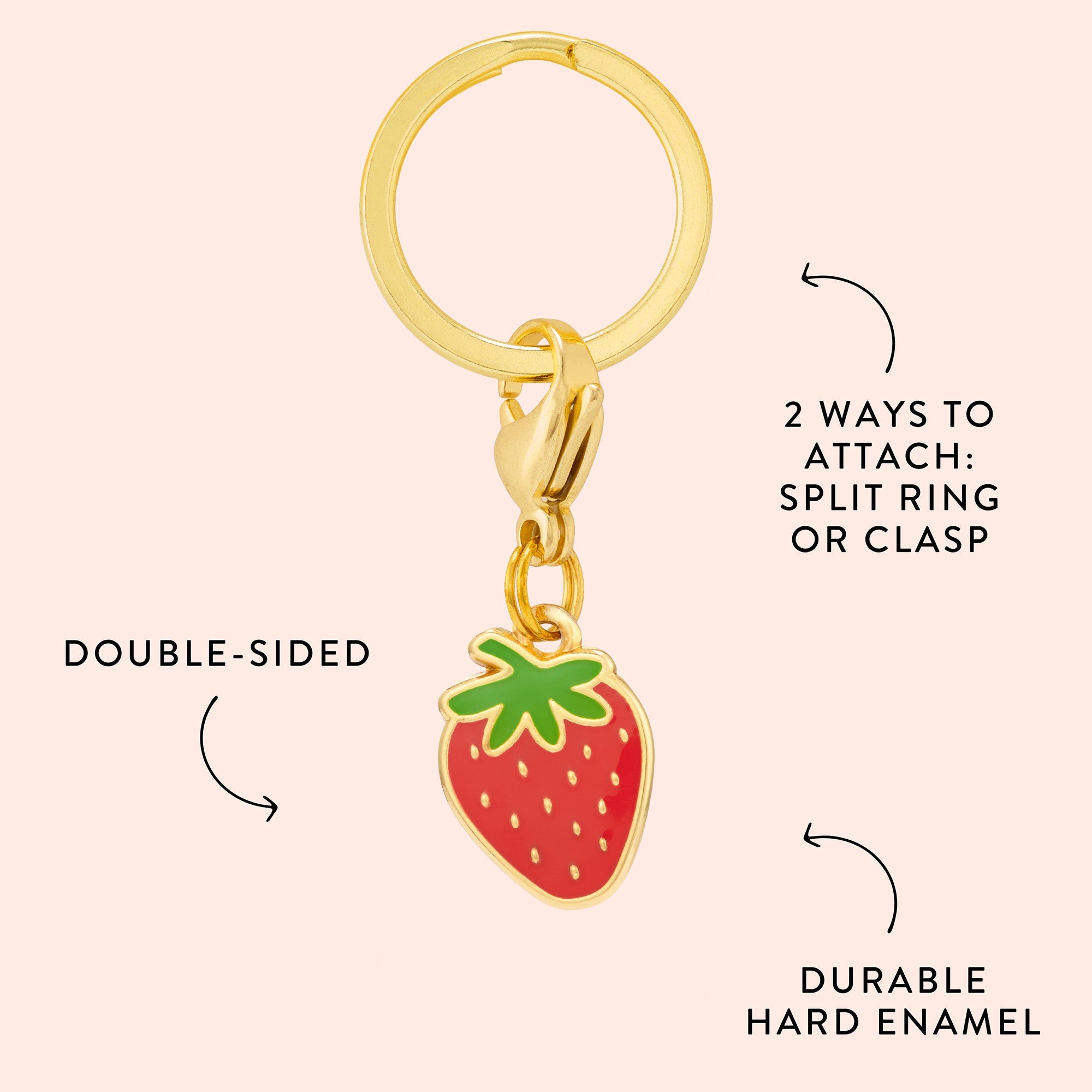 Strawberry Collar Charm